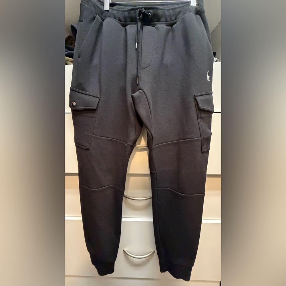 Ralph Lauren Men's Black Cargo Joggers
